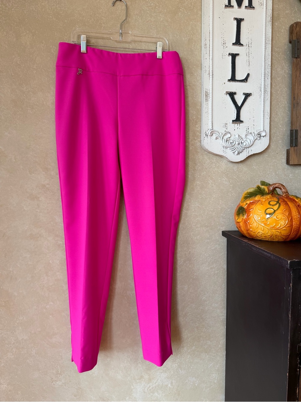 Joseph Ribkoff - Straight Leg Slim Fit Pink Dress Pants